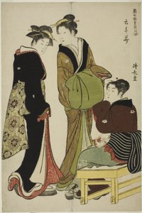 Blumen des Doteshita-Distrikts von Torii Kiyonaga