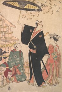Ichikawa Yaozo III in der Rolle von Sukeroku aus dem Stück Yukari no Edo-sakura von Torii Kiyonaga