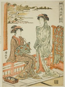 Miyanoshita, aus der Serie "Sieben berühmte heiße Quellen von Hakone (Hakone shichito meisho)" von Torii Kiyonaga