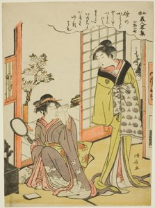 Ono no Komachi, aus der Serie Eine Sammlung modischer Schönheiten Japans (Wakoku bijin ryaku shu) von Torii Kiyonaga