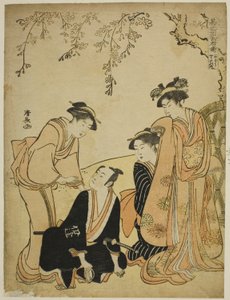 Szene im Ishido-Herrenhaus (Ishido yakata no dan), aus der Serie "Go Taiheiki Shiraishi Banashi"