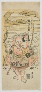 Der Schauspieler Sakata Hangoro II als Kobayashi no Asahina, Edo-Zeit, 1775