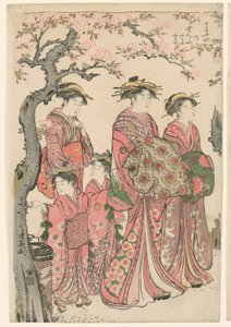 Die Kurtisanen Senzan, Yasono und Yasoji von der Chojiya von Torii Kiyonaga