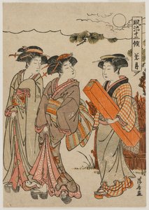 Der achte Monat aus der Serie Modische Präsentationen der zwölf Monate, 1779 von Torii Kiyonaga
