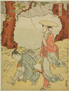 Totsuka, aus der Serie "Der Fuji in den vier Jahreszeiten (Shiki no Fuji)" von Torii Kiyonaga