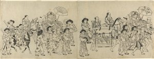 Ankunft der koreanischen Botschaft in Edo von Torii Kiyonobu I