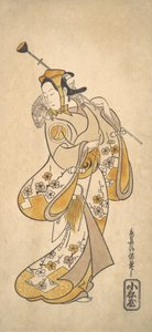 Ichikawa Monnosuke als Sarumawashi oder Affenshowman, ca. 1720-25
