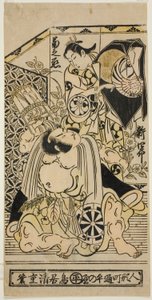Die Schauspieler Anegawa Shinshiro I und Segawa Kikunojo I von Torii Kiyoshige