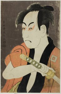 Der Schauspieler Ichikawa Omezo als Diener Ippei von Toshusai Sharaku
