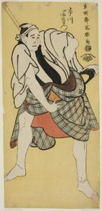 Der Schauspieler Ichikawa Tomiemon als Inokuma Monbei