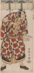 Der Schauspieler Otani Hiroji III als Hata no Taizan Taketora von Toshusai Sharaku