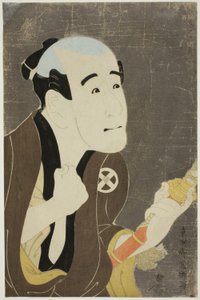 Der Schauspieler Otani Tokuji I als Diener Sodesuke von Toshusai Sharaku