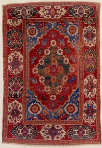 Ein transsilvanischer Teppich mit Blumenmotiven auf rotem Hintergrund, spätes 17. Jahrhundert von Transylvannian School
