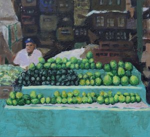 Verkauf von Mangos und Avocados (Bogotá, Kolumbien) von Trevor Burgess