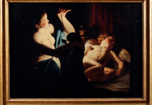 Psyche entdeckt Amor von Trophime Bigot