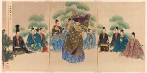 Okina, aus der Serie „Hundert No-Dramen“ von Tsukioka Kogyo