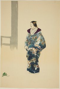 Tomonaga, aus der Serie "Hundert No-Dramen (Nogaku hyakuban)" von Tsukioka Kogyo