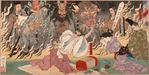 Das Fieber von Taira no Kiyomori von Tsukioka Yoshitoshi