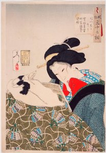Warm: Eine städtische Witwe der Kansei-Periode (1789-1800) von Tsukioka Yoshitoshi