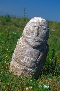 Ein Grabstein des westlichen Türk-Khanats, 6.-10. Jahrhundert
