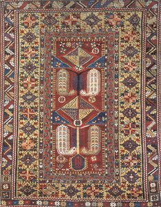 Nahaufnahme eines Melas-Gebetsteppichs, Anatolien, Türkei