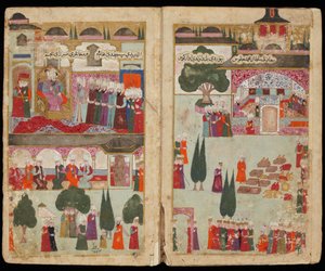 Die Krönung des osmanischen Sultans Mehmed III. im Topkapi-Palast im Jahr 1595 von Turkish School