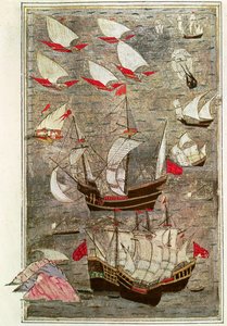 Die osmanische Flotte von Tarik-y Bayezid von Turkish School