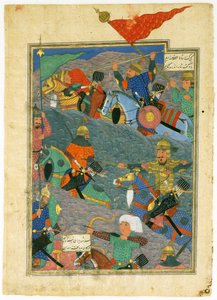 Die Schlacht zwischen Kay Khusraw und dem König von Makran, 1494 von Turkmen Master