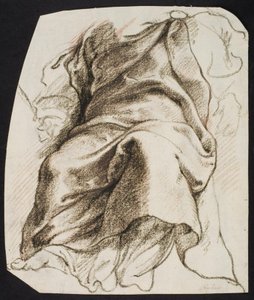 Draperiestudie zur Gestalt Gottes des Vaters von Ubekendt