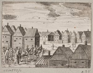 Einzug in eine russische Stadt von Ubekendt