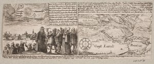 Komet, der in Grossvardein, Siebenbürgen, am 14. Dezember 1660 erschien, sowie Karte von Hamburg während der Sturmflut am 4. Januar 1661