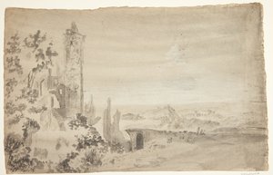 Landschaft mit Ruinen