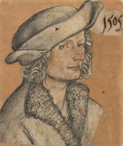Junger Mann mit Barett von Ubekendt augsburgsk 1505