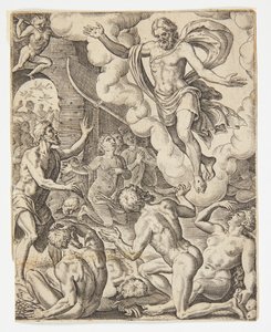 Christus in der Vorhölle von Ubekendt efter Dirck Volckertsz. Coornhert efter Maarten van Heemskerck