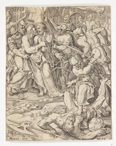 Der Verrat Christi von Ubekendt efter Dirck Volckertsz. Coornhert efter Maarten van Heemskerck