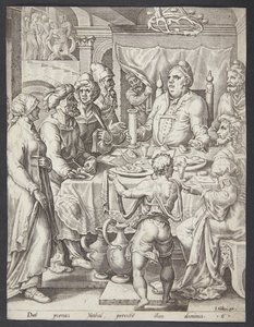 Nabals Fest von Ubekendt efter Maarten van Heemskerck
