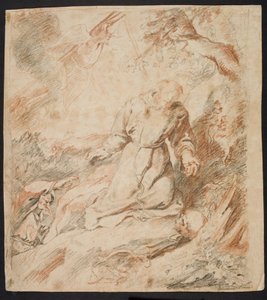 Die Stigmatisation des heiligen Franziskus von Ubekendt efter Peter Paul Rubens