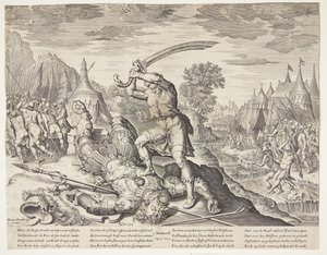 David enthauptet Goliath von Ubekendt efter ubekendt efter Maarten van Heemskerck