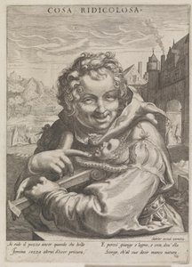 Narr mit einer Narrenmütze von Ubekendt nederlandsk 1500 tallet