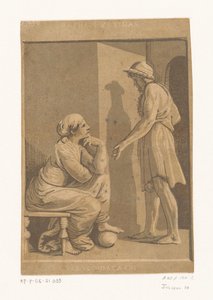 Stehender Mann und sitzende Frau