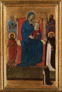 Jungfrau und Kind auf dem Thron mit den Heiligen Petrus, Paulus, Johannes der Täufer und Dominikus