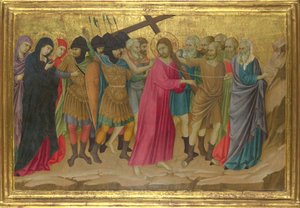Der Weg nach Golgatha aus der Basilika Santa Croce, Florenz, ca. 1324-1325 von Ugolino di Nerio