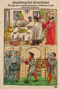 Wie das Brot und der Wein während des Konzils von Konstanz an das Volk verteilt wurden, aus 