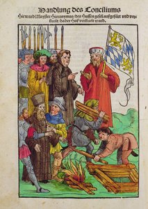 Die Hinrichtung von Jan Hus oder einem seiner Priester auf dem Konzil von Konstanz, aus 