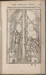 Alchemische Apparatur Aus: Liber de secretis naturae von Ulstadius