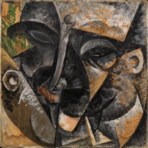 Dynamik eines Männerkopfes (Dinamismo di una testa di uomo) von Umberto Boccioni