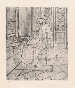 Meine Mutter bei der Arbeit von Umberto Boccioni