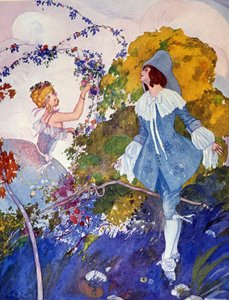 Prinz Charming und das Mädchen, Illustration von Umberto Brunelleschi von Umberto Brunelleschi