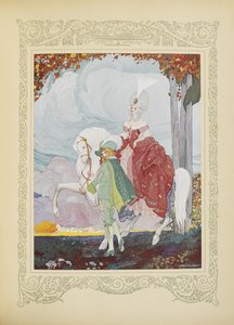 Der Page nahm das Pferd der Prinzessin am Zügel und führte es, Illustration aus 