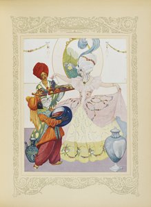 Wir füllten Becken, servierten ihr Obst und Gläser mit Marmelade, Illustration aus 